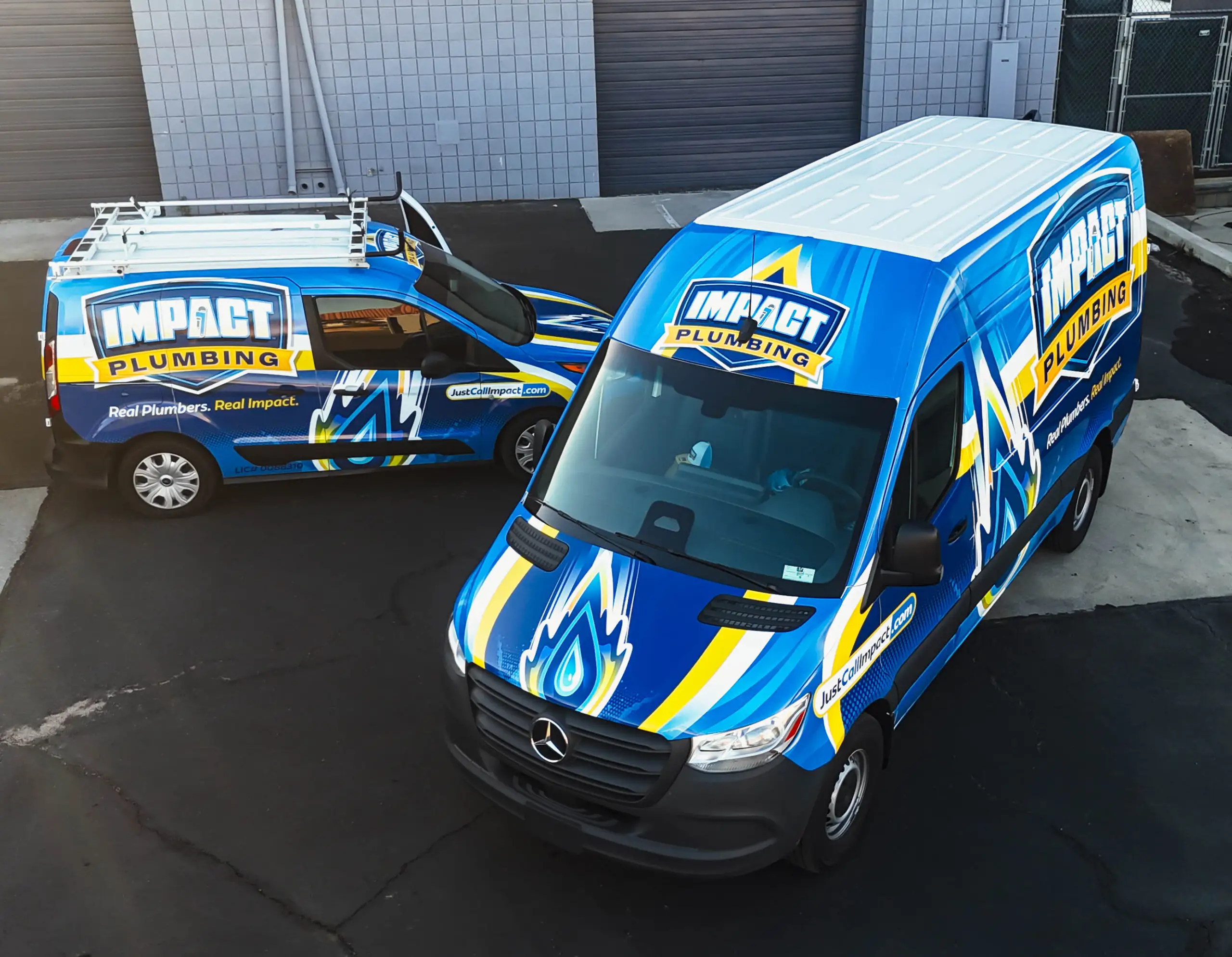 Impact Plumbing service van ready for emergency calls